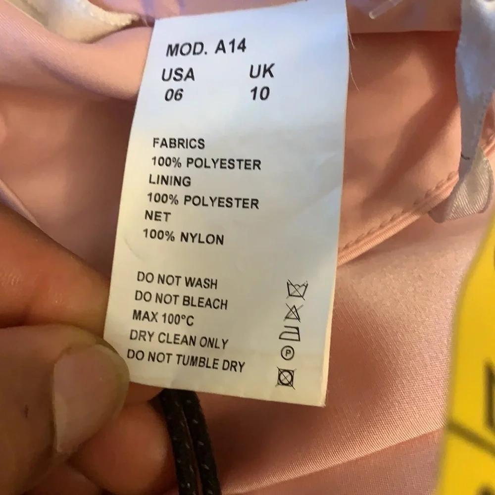 Love pink strapless dress size 6 Style A14